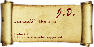 Jurcsó Dorina névjegykártya